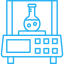 lab scale icon blue