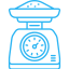 kitchen scale icon blue