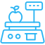 shop scale icon blue