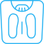 weighing scale icon blue